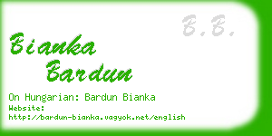 bianka bardun business card